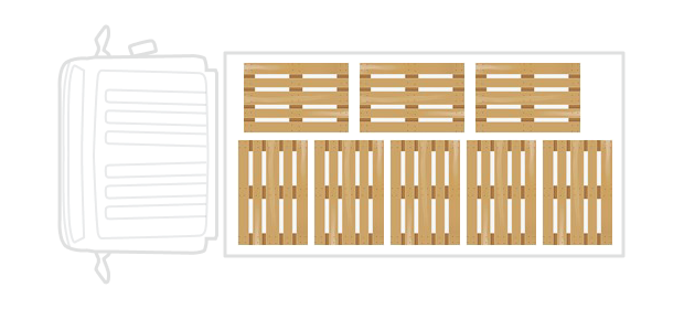 8 паллет в газель расположение