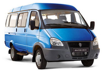 Синий микроавтобус ГАЗель Бизнес